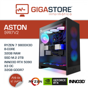 Desktop Gaming ASTON-59R7V2 RYZEN 7 9800X3D 32GB RAM 2TB SSD W11